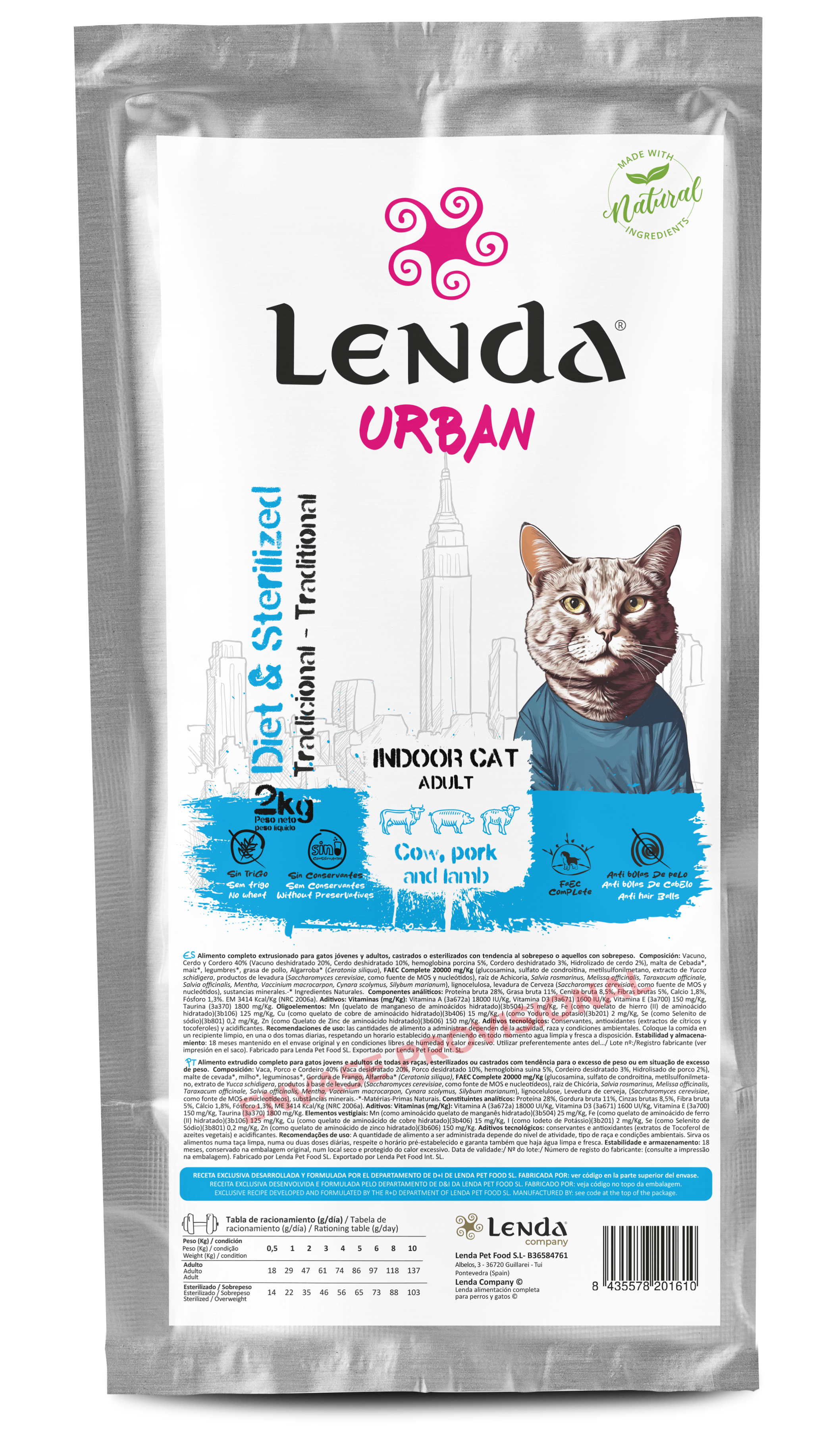 Lenda Urban Cat Indoor & Sterilized GF 2kg